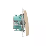 Simon Basic WMUL-081x3x-9011 Przycisk światło z podświetleniem LED na 24V (moduł) 10AX, 24V~, szybkozłącza; beż