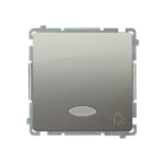 Simon Basic WMUL-081x3x-H011 Przycisk światło z podświetleniem LED na 24V (moduł) 10AX, 24V~, szybkozłącza; satynowy