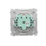 Simon Basic WMBW-50111x-1011 Gniazdo wtyczkowe Schuko do wersji IP44 z przesłonami (moduł) 16A, 250V~,zaciski śrubowe; biały