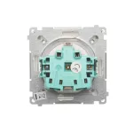 Simon Basic WMBW-70111x-1011 Gniazdo wtyczkowe Schuko do wersji IP44 (moduł) 16A, 250V~, zaciski śrubowe; biały