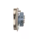 Simon 54 WMDW-00210Y-044 Gniazdo wtyczkowe z uziemieniem podwójne, z funkcją niezmienności faz, 16A, 250V~, zaciski śrubowe. Kompletne - nie do ramek; złoty mat