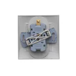 Simon 54 WMDW-00210Y-044 Gniazdo wtyczkowe z uziemieniem podwójne, z funkcją niezmienności faz, 16A, 250V~, zaciski śrubowe. Kompletne - nie do ramek; złoty mat