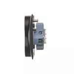 Simon 54 WMDW-00210Y-046 Gniazdo wtyczkowe z uziemieniem podwójne, z funkcją niezmienności faz, 16A, 250V~, zaciski śrubowe. Kompletne - nie do ramek; brąz mat