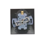 Simon 54 WMDW-00210Y-046 Gniazdo wtyczkowe z uziemieniem podwójne, z funkcją niezmienności faz, 16A, 250V~, zaciski śrubowe. Kompletne - nie do ramek; brąz mat