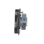 Simon 54 WMDW-00210Y-048 Gniazdo wtyczkowe z uziemieniem podwójne, z funkcją niezmienności faz, 16A, 250V~, zaciski śrubowe. Kompletne - nie do ramek; antracyt