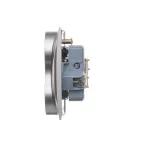 Simon 54 WMDW-00210Z-043 Gniazdo wtyczkowe z uziem. podwójne, z funkcją niezmienności faz, z przesłonami, 16A, 250V~, zac. śrubowe. Kompletne - nie do ramek; srebrny mat