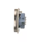 Simon 54 WMDW-00210Z-044 Gniazdo wtyczkowe z uziem. podwójne, z funkcją niezmienności faz, z przesłonami, 16A, 250V~, zac. śrubowe. Kompletne - nie do ramek; złoty mat