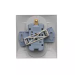 Simon 54 WMDW-00210Z-044 Gniazdo wtyczkowe z uziem. podwójne, z funkcją niezmienności faz, z przesłonami, 16A, 250V~, zac. śrubowe. Kompletne - nie do ramek; złoty mat