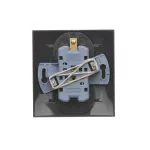 Simon 54 WMDW-00210Z-048 Gniazdo wtyczkowe z uziem. podwójne, z funkcją niezmienności faz, z przesłonami, 16A, 250V~, zac. śrubowe. Kompletne - nie do ramek; antracyt