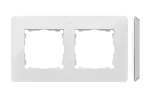 Simon 82 Detail W8-200620-030-xxxx Ramka 2-krotna, Detail ORIGINAL-mono, BIAŁA / podstawa Szara