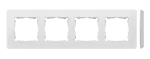 Simon 82 Detail W8-200640-030-xxxx Ramka 4-krotna, Detail ORIGINAL-mono, BIAŁA / podstawa Szara
