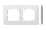 Simon 82 Detail W8-200620-029-xxxx Ramka 2-krotna, Detail ORIGINAL-mono, BIAŁA / podstawa Szary ciepły
