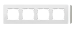 Simon 82 Detail W8-200640-029-xxxx Ramka 4-krotna, Detail ORIGINAL-mono, BIAŁA / podstawa Szary ciepły