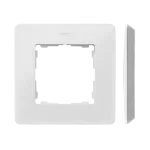 Simon 82 Detail W8-200610-230-xxxx Ramka 1-krotna, Detail ORIGINAL-premium, BIAŁA / podstawa Aluminiowa