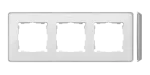 Simon 82 Detail W8-201630-24x-xxxx Ramka 3-krotna, Detail SELECT-metal, BIAŁA / podstawa Aluminium