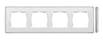 Simon 82 Detail W8-201640-244-xxxx Ramka 4-krotna, Detail SELECT-metal, BIAŁA / podstawa Chrom