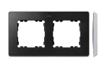 Simon 82 Detail W8-201620-240-xxxx Ramka 2-krotna, Detail SELECT-metal, GRAFIT / podstawa Aluminium