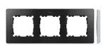 Simon 82 Detail W8-201630-240-xxxx Ramka 3-krotna, Detail SELECT-metal, GRAFIT / podstawa Aluminium