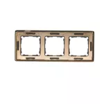 Simon 82 Detail W8-201630-242-xxxx Ramka 3-krotna, Detail SELECT-metal, GRAFIT / podstawa Złota