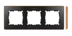 Simon 82 Detail W8-201630-271-xxxx Ramka 3-krotna, Detail SELECT-drewno, GRAFIT / podstawa Drewno