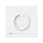 Simon 100 W100-10021108x-230 Panel 1-krotny: iO, gniazdo z uziemieniem schuko; biały mat