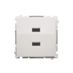 Simon Basic WB-MC2USBx-01-11Bx Ładowarka 2 x USB (moduł), 2.1 A, 5V DC, 230V; biały