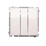 Simon Basic WMUL-020xx3-1011 Przycisk potrójny (moduł) 10AX, 250V~, szybkozłącza; biały