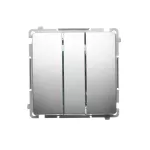 Simon Basic WMUL-020xx3-H011 Przycisk potrójny (moduł) 10AX, 250V~, szybkozłącza; satynowy