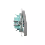 Simon Basic WMUL-020xx3-J011 Przycisk potrójny (moduł) 10AX, 250V~, szybkozłącza; stal inox