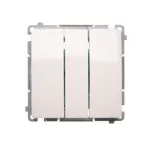 Simon Basic WMUL-020xx4-1011 Przycisk potrójny z podświetleniem LED (moduł) 10AX, 250V~, szybkozłącza; biały