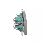 Simon Basic WMUL-020xx4-4011 Przycisk potrójny z podświetleniem LED (moduł) 10AX, 250V~, szybkozłącza; srebrny mat