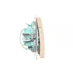 Simon Basic WMUL-020xx4-9011 Przycisk potrójny z podświetleniem LED (moduł) 10AX, 250V~, szybkozłącza; beż