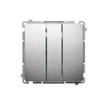 Simon Basic WMUL-020xx4-H011 Przycisk potrójny z podświetleniem LED (moduł) 10AX, 250V~, szybkozłącza; satynowy