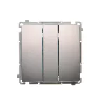 Simon Basic WMUL-020xx4-J011 Przycisk potrójny z podświetleniem LED (moduł) 10AX, 250V~, szybkozłącza; stal inox