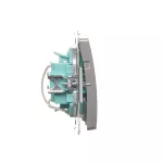 Simon Basic WMUL-020xx4-J011 Przycisk potrójny z podświetleniem LED (moduł) 10AX, 250V~, szybkozłącza; stal inox