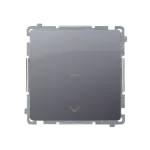 Simon Basic WMUL-0401xx-4011 Łącznik roletowy trójpozycyjny 1-0-2 (moduł); srebrny mat