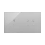 Simon 54 Touch WMDZ-01120S-071 Panel dotykowy S54 Touch, 2 moduły, 2 pola dotykowe pionowe + 4 pola dotykowe, srebrna mgła