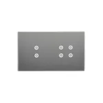 Simon 54 Touch WMDZ-01120S-071 Panel dotykowy S54 Touch, 2 moduły, 2 pola dotykowe pionowe + 4 pola dotykowe, srebrna mgła