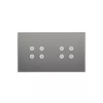 Simon 54 Touch WMDZ-01121S-071 Panel dotykowy S54 Touch, 2 moduły, 4 pola dotykowe, + 4 pola dotykowe, srebrna mgła