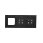 Simon 54 Touch WMDZ-01132S-073 Panel dotykowy S54 Touch, 3 moduły, 4 pola dotykowe + 4 pola dotykowe + 1 otwór na osprzęt S54, zastygła lawa