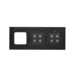 Simon 54 Touch WMDZ-01132S-074 Panel dotykowy S54 Touch, 3 moduły, 4 pola dotykowe + 4 pola dotykowe + 1 otwór na osprzęt S54, księżycowa lawa