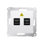 Simon 54 WMDK-0602xx-011 Gniazdo światłowodowe / optyczne podwójne SC/APC (moduł); biały