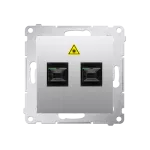 Simon 54 WMDK-0602xx-043 Gniazdo światłowodowe / optyczne podwójne SC/APC (moduł); srebrny mat