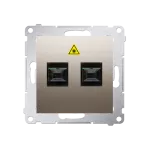 Simon 54 WMDK-0602xx-044 Gniazdo światłowodowe / optyczne podwójne SC/APC (moduł); złoty mat