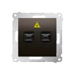 Simon 54 WMDK-0602xx-046 Gniazdo światłowodowe / optyczne podwójne SC/APC (moduł); brąz mat