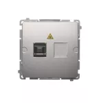 Simon Basic WMUK-051012-4011 Gniazdo światłowodowe / optyczne pojedyncze SC/APC (moduł); srebrny mat