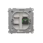 Simon Basic WMUK-051012-4011 Gniazdo światłowodowe / optyczne pojedyncze SC/APC (moduł); srebrny mat