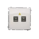 Simon Basic WMUK-051022-1011 Gniazdo światłowodowe / optyczne podwójne SC/APC (moduł); biały