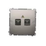 Simon Basic WMUK-051022-H011 Gniazdo światłowodowe / optyczne podwójne SC/APC (moduł); satynowy