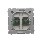 Simon Basic WMUK-051022-H011 Gniazdo światłowodowe / optyczne podwójne SC/APC (moduł); satynowy